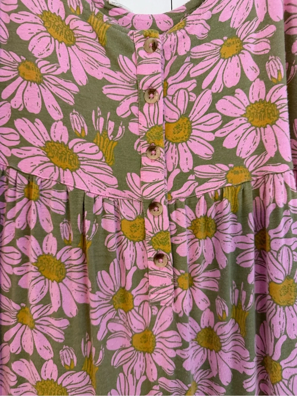 Kate Quinn Floral Tie-Shoulder Maxi Dress - Pink & Olive - Picture 3 of 6